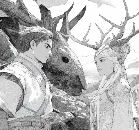 科幻题材漫画封面卡：机械与星球元素